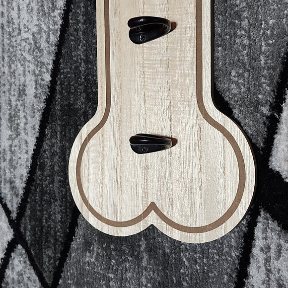 DOG BONE SHAPED WOOD WALL DECORATIVE DOG LEASH HOLDER - Picture 2 of 12